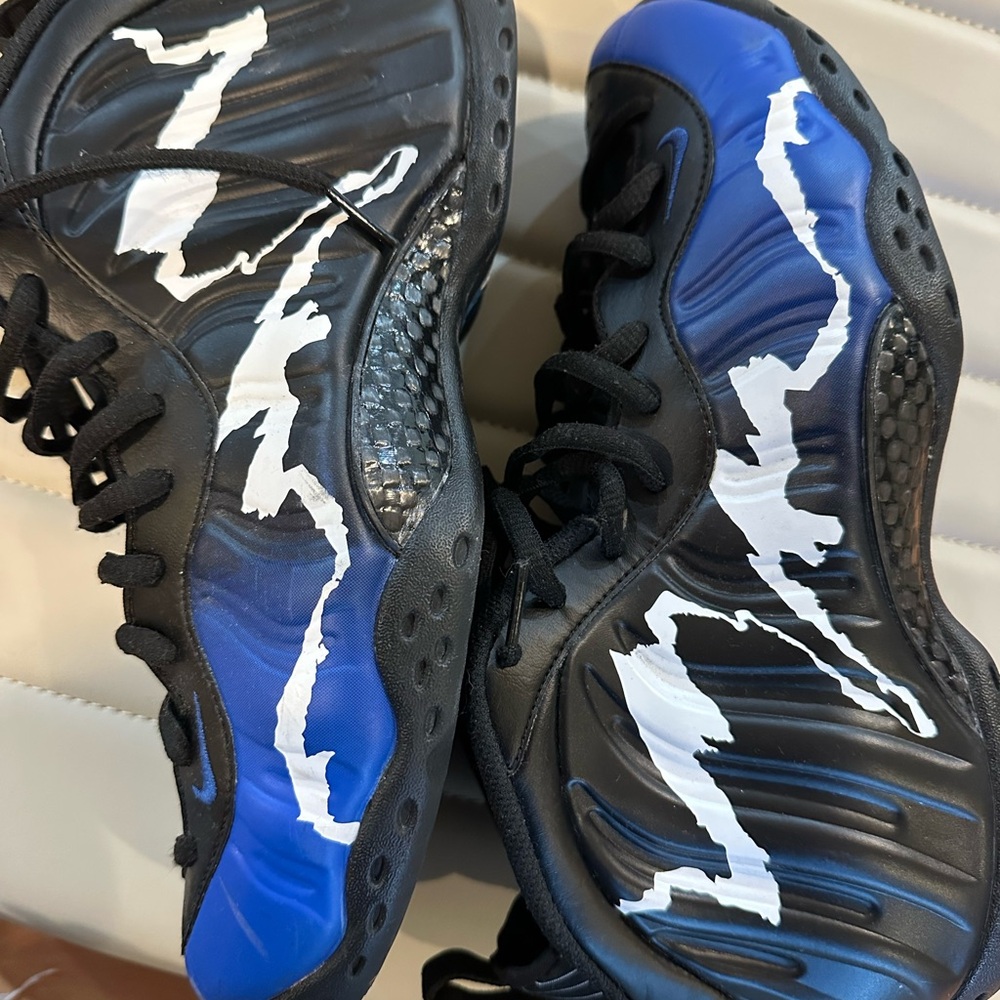 Nike Air Foamposite One in Black, Blue, and White